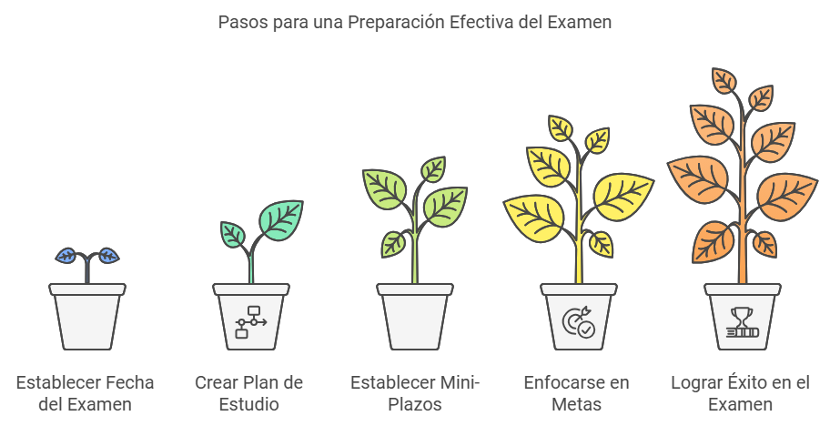 Plazos para cada tema o capítulo que estudiar